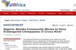 Nigeria: Bamba Community Moves to Save Endangered Chimpazees in Cross River